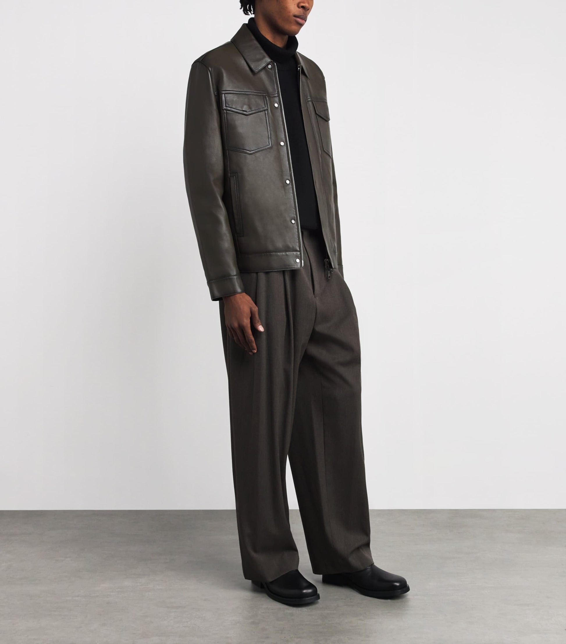 Brown Patina Leather Jacket