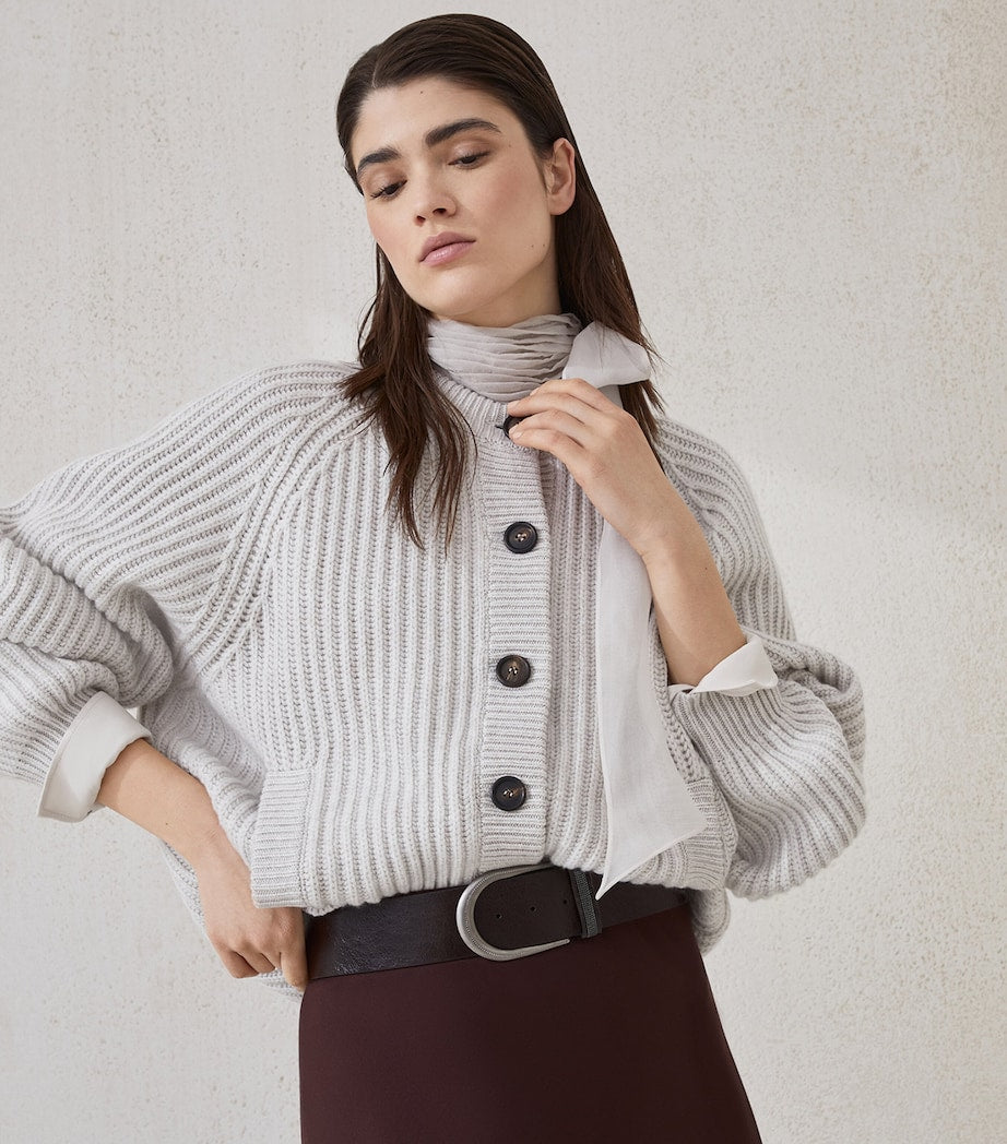 Brunello Cucinelli Brown Leather Embellished Belt