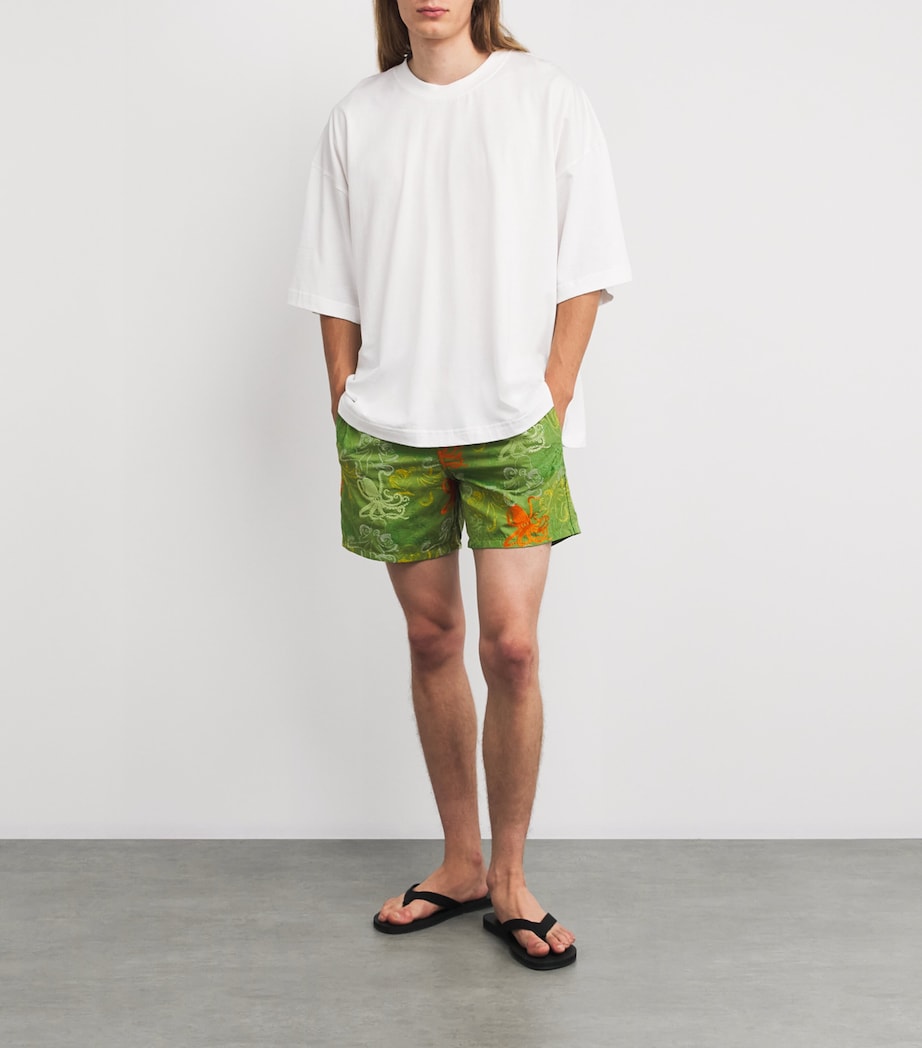 Embroidered Octopus Mistral Swim Shorts