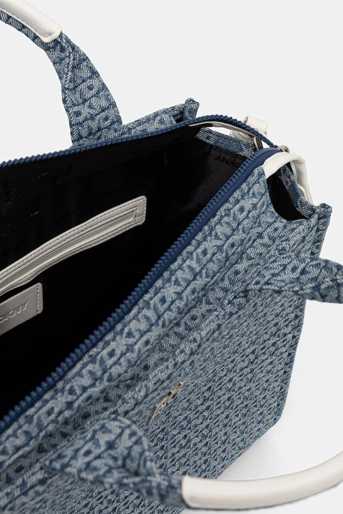 DKNY kadın denim alışveriş çantası