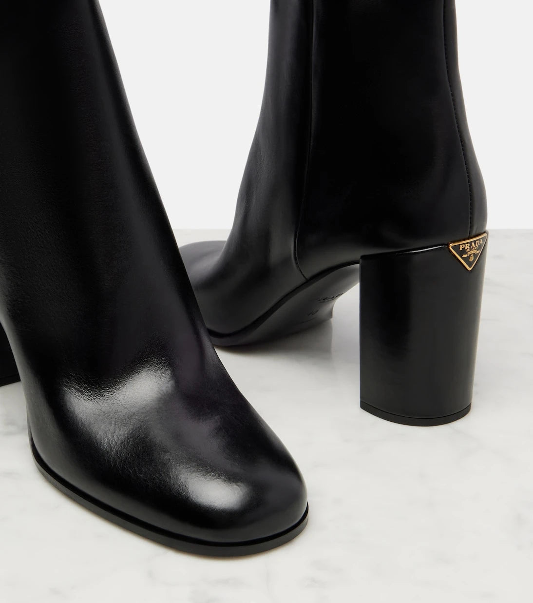 Prada - 85 leather ankle boots