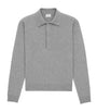 Grey Wool Polo Sweater