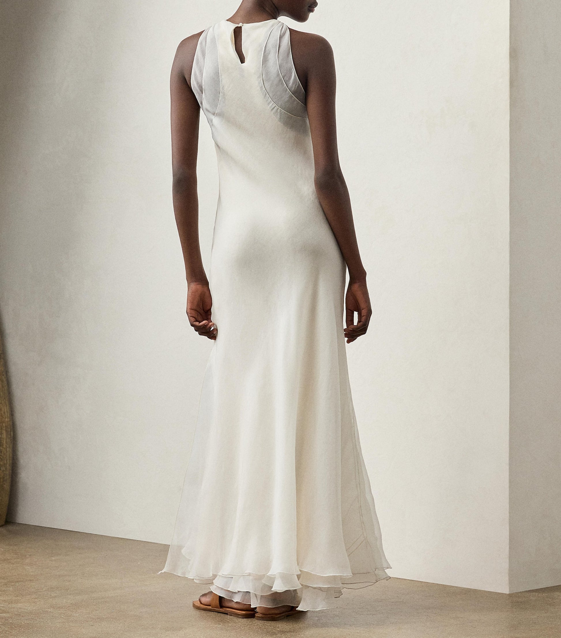 Ralph Lauren Collection White Mulberry Silk Zachary Dress