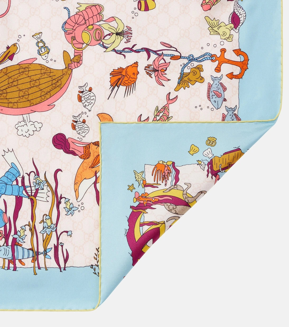 Gucci - GG printed silk twill scarf