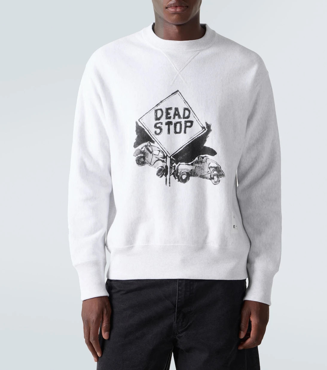 Comme des Garçons Homme - Baskılı pamuklu jarseli sweatshirt