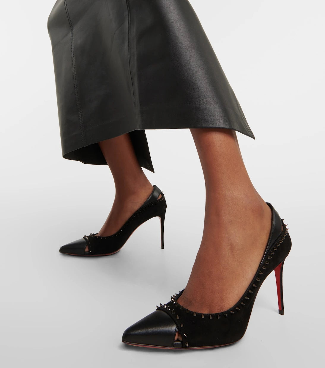Christian Louboutin - Duvette Spikes 85 leather pumps