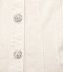 Self-Portrait Denim Crystal-Trim Mini Dress CREAM