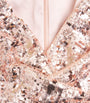 Rose Gold Sequinned V-Neck Gown
