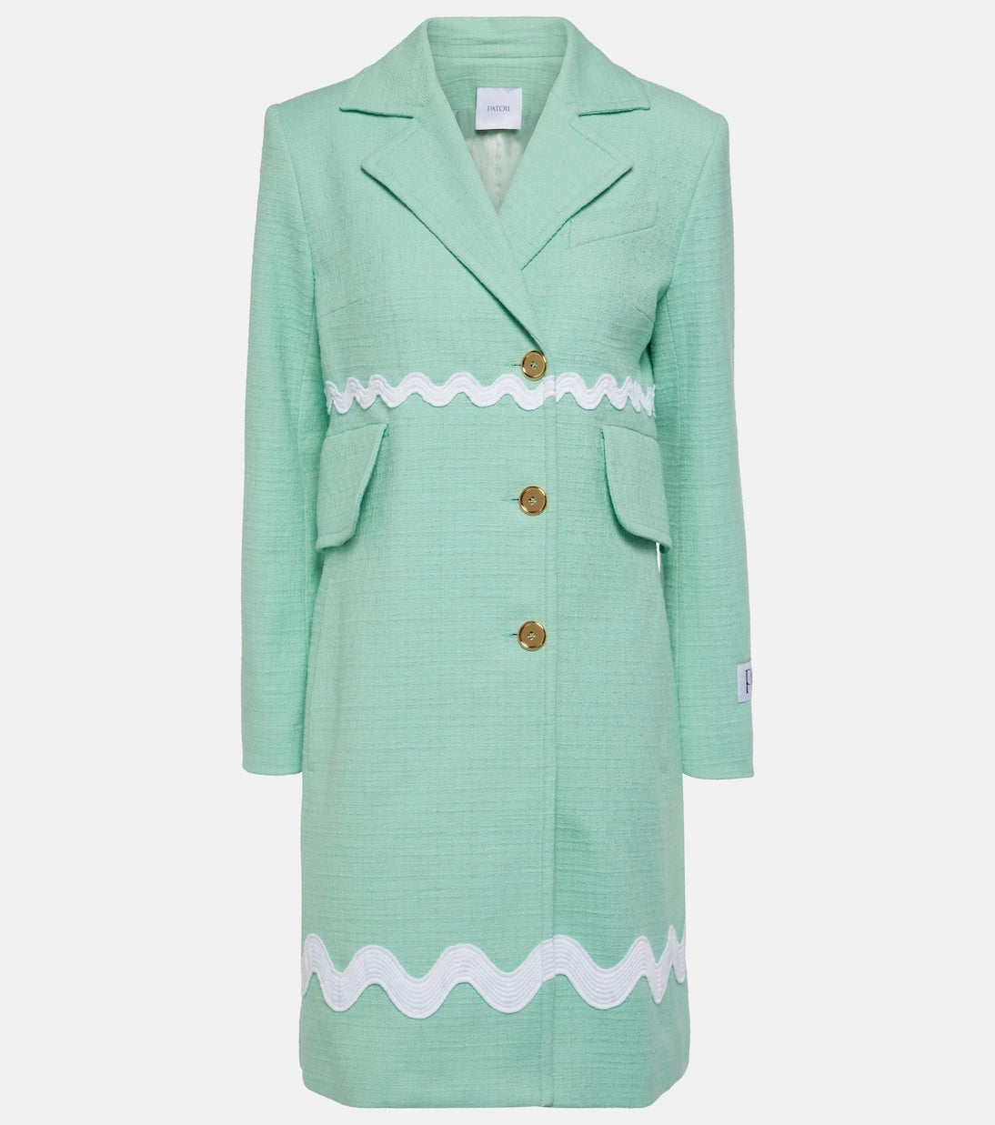 Patou - Single-breasted cotton-blend tweed coat