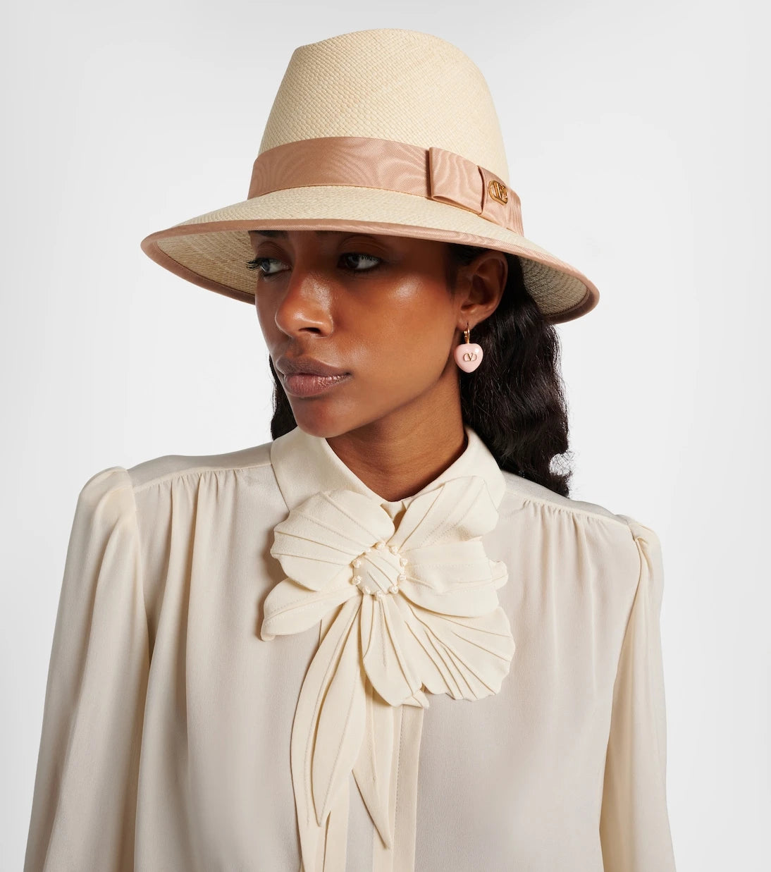 Valentino - VLogo straw Panama hat