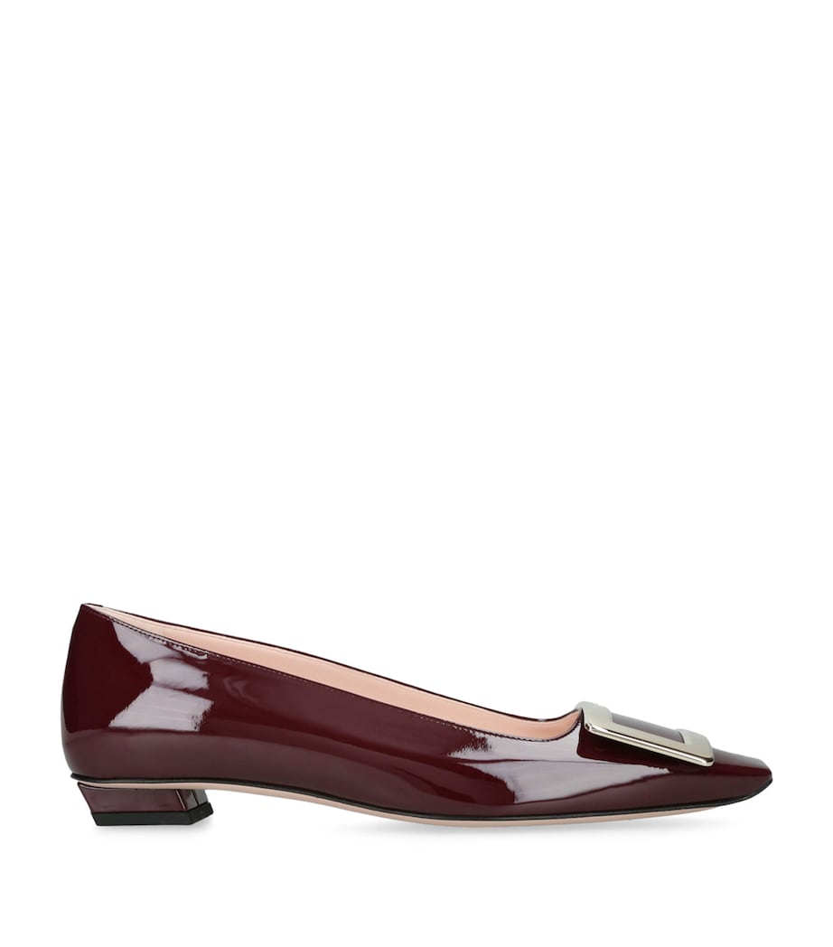 Roger Vivier Patent Leather Belle Vivier Trompette Ballet Flats