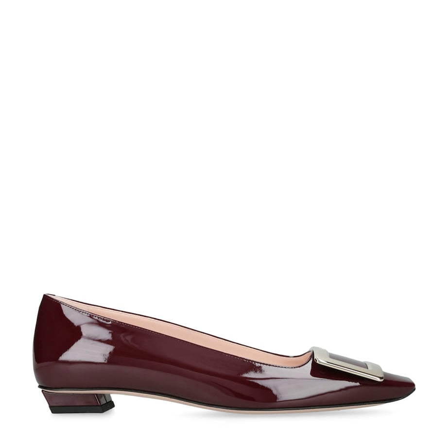 Roger Vivier Patent Leather Belle Vivier Trompette Ballet Flats