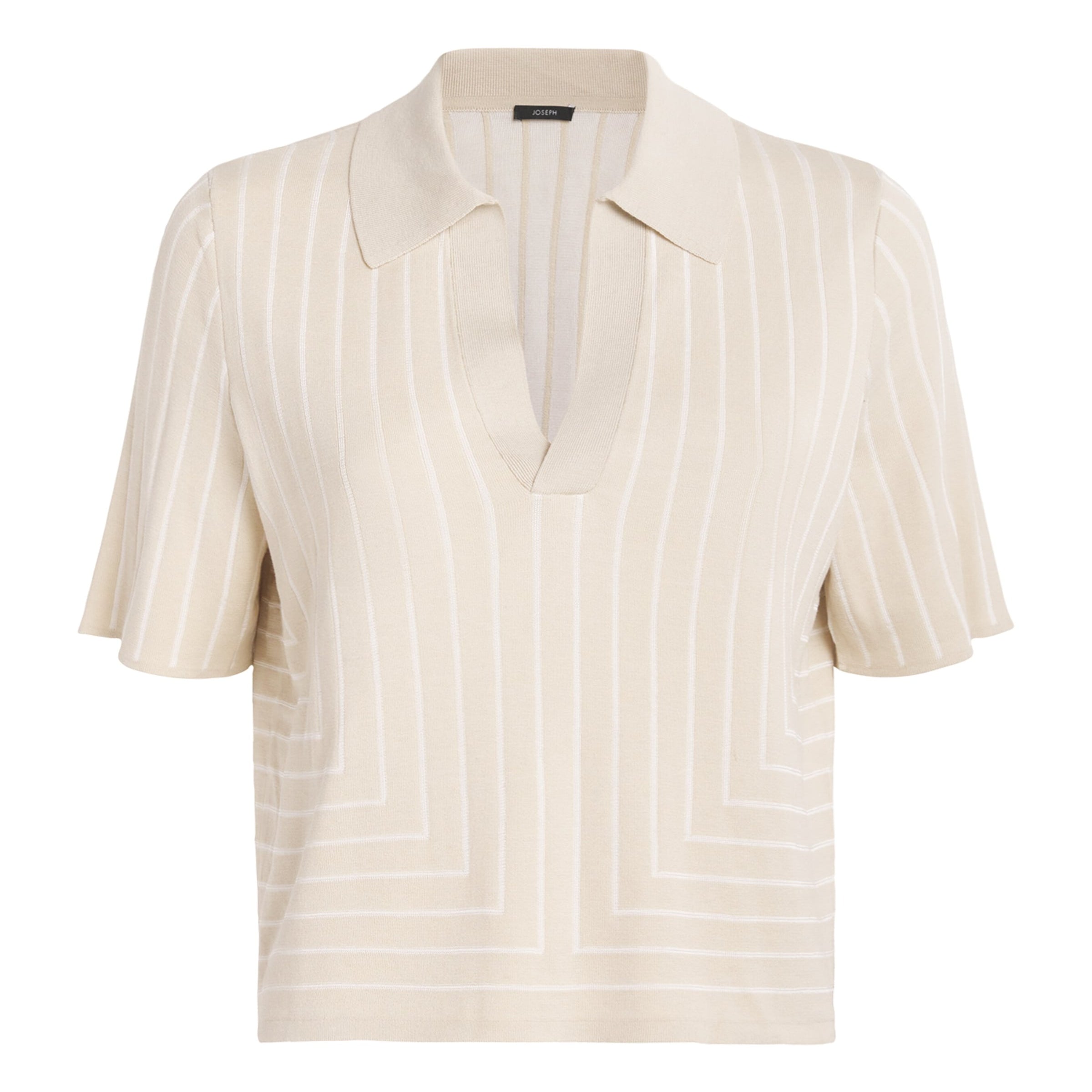 Multi Silk-Cotton-Blend Geometric Jacquard Polo Shirt