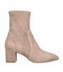 Stuart Weitzman Beige Suede Yuliana Ankle Boots 60