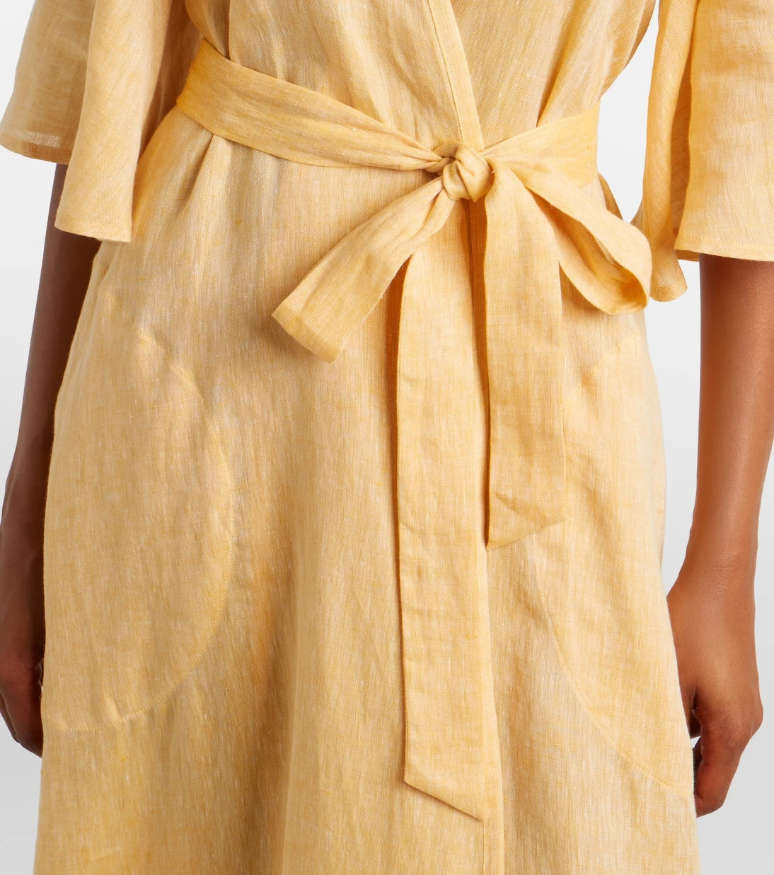 Eres - Audacieuse belted linen midi dress