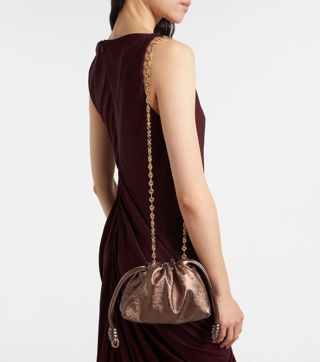 Loewe - Flamenco Mini metallic leather clutch