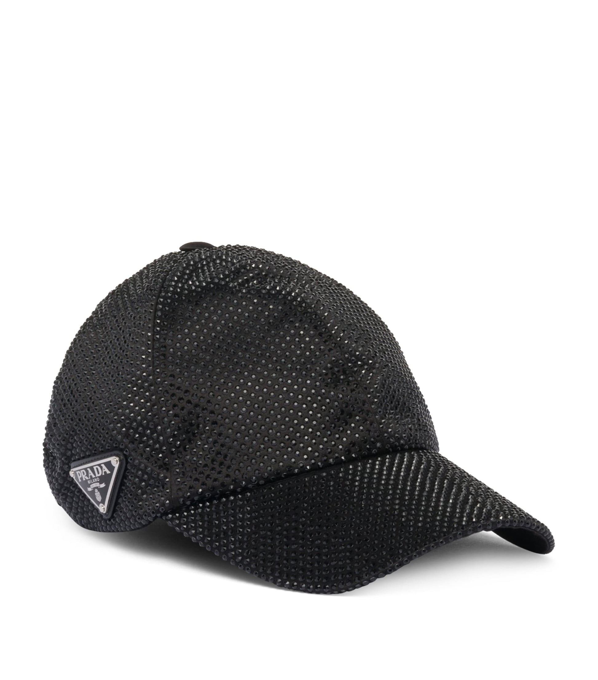 Prada Black Crystal-Embellished Baseball Cap