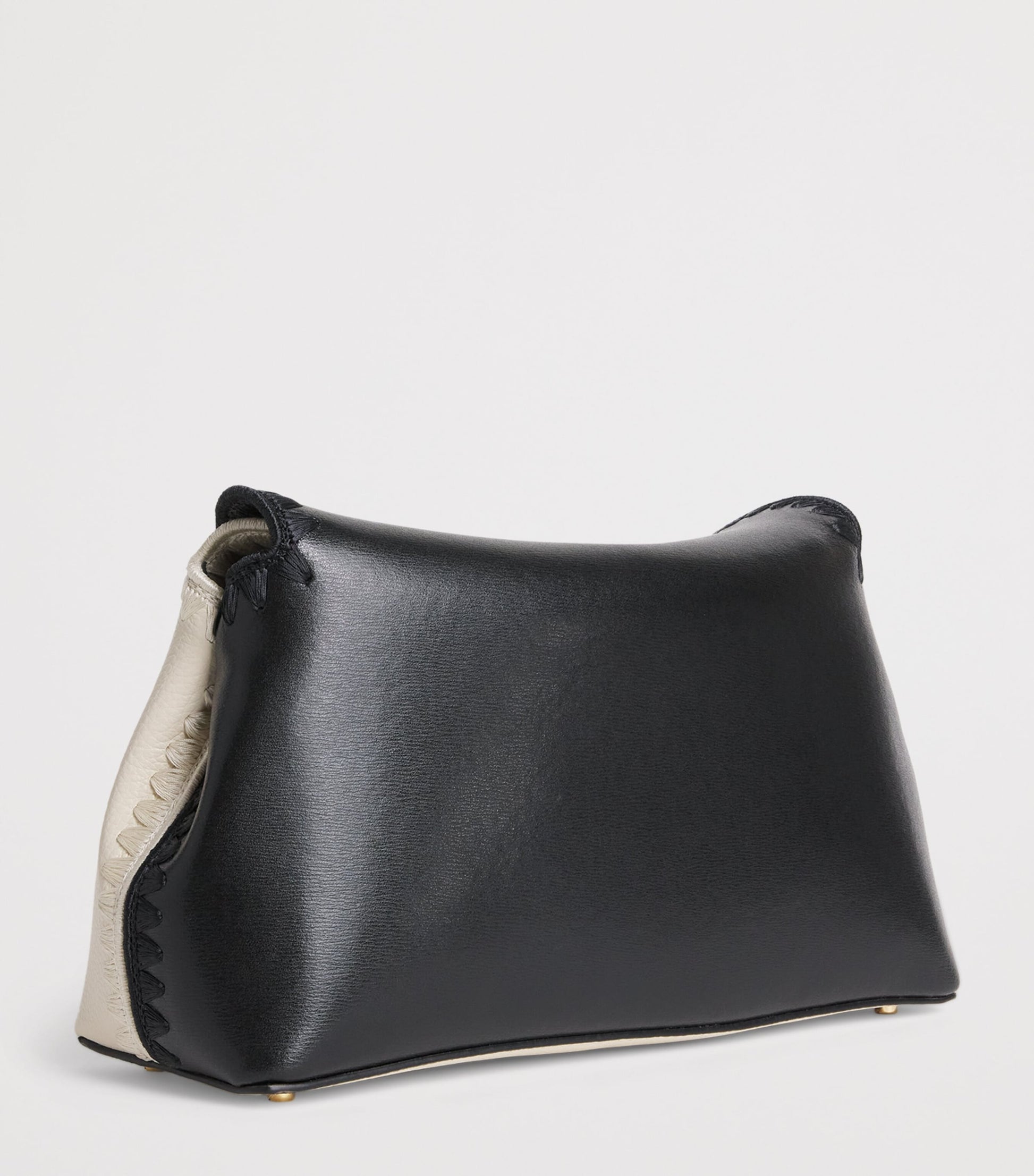 Leather T-Lock Clutch Bag