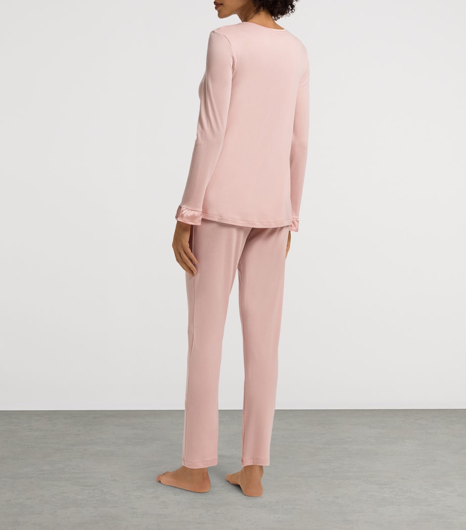 Nude Cotton-Blend Claire Pyjama Set