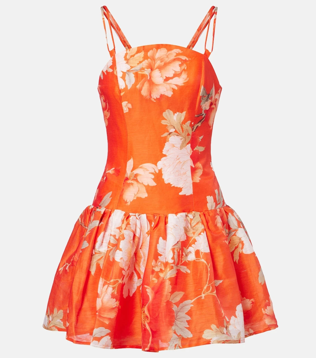 Leo Lin - Lorena floral ruffled minidress