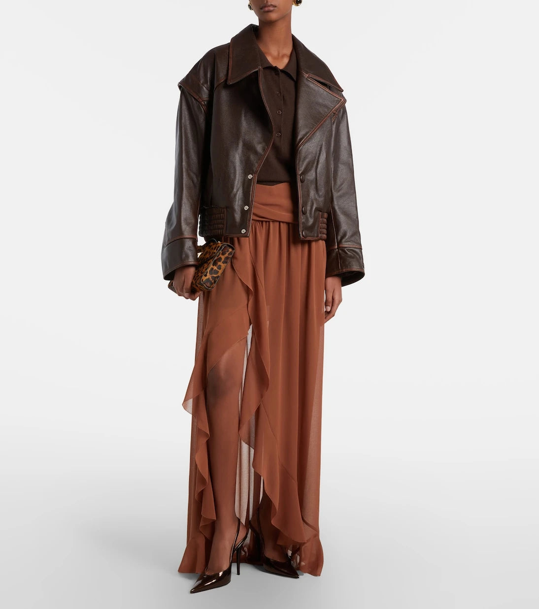 Jacques Wei - Leather biker jacket