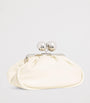 Weekend Max Mara White Medium Leather Pasticcino Clutch Bag
