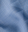 Prada Blue Wool-Silk Jacquard Logo Shawl