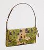 Embroidered Vain Soft Shoulder Bag
