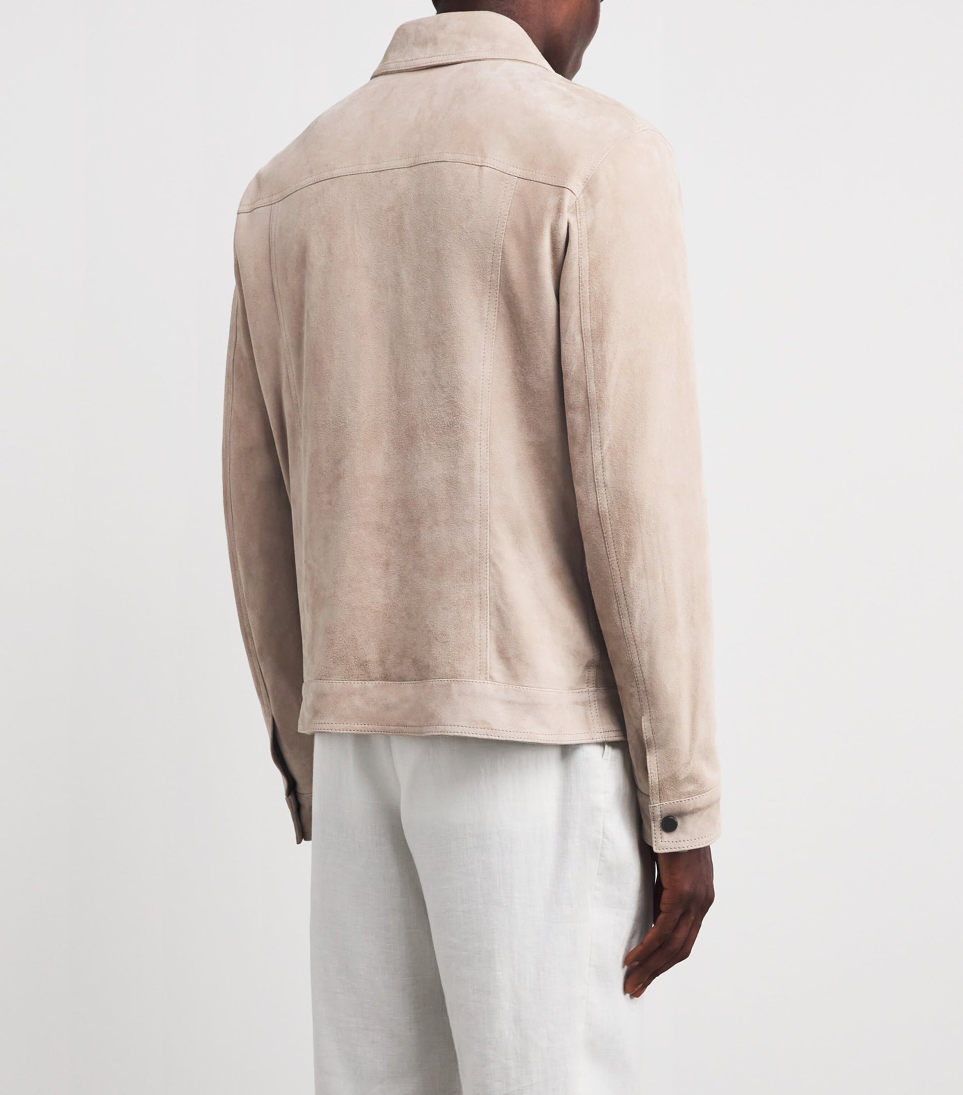 Pal Zileri Beige Suede Shirt Jacket