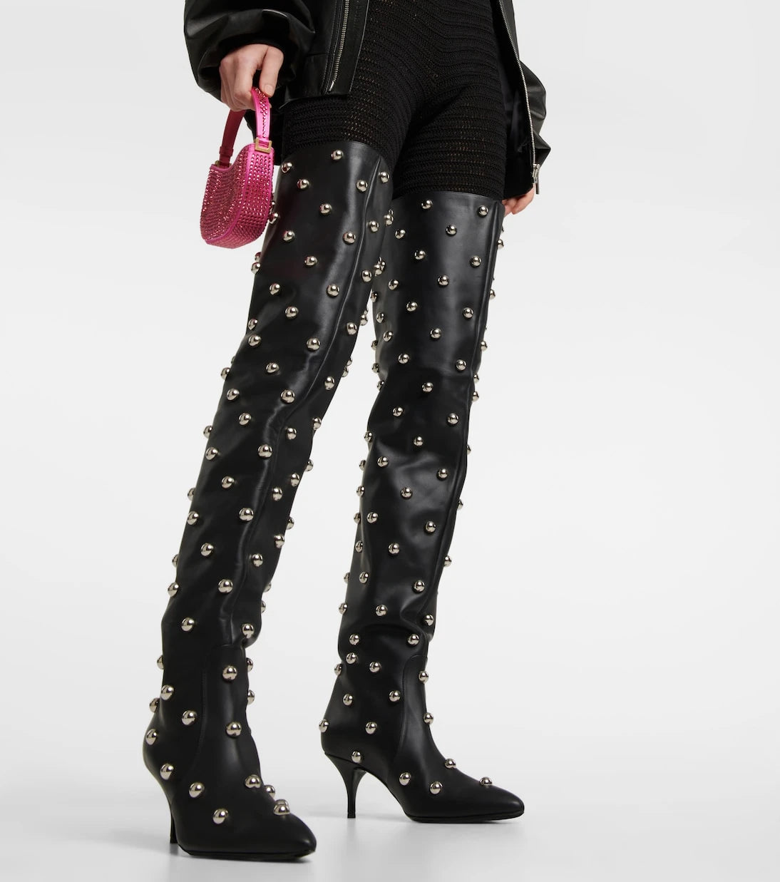 Magda Butrym - Embellished leather over the knee boots