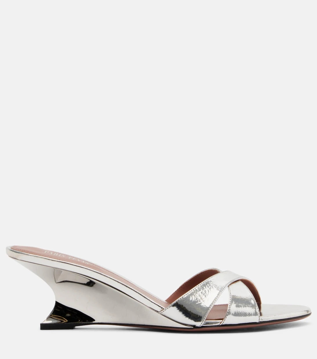 Paris Texas - Nina 50 wedges من الجلد الميتاليك