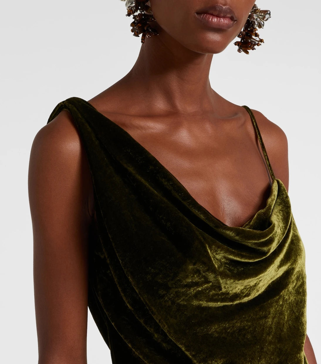Dries Van Noten - Draped velvet top