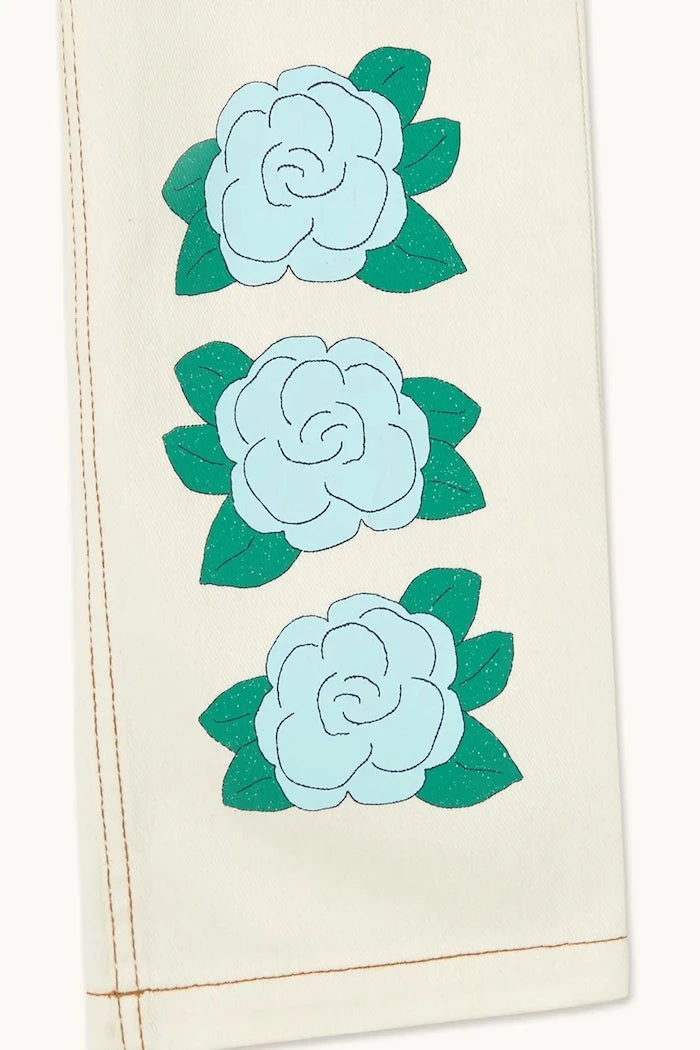 Tinycottons дънки за деца BLUE FLOWER PRINT DENIM JEANS