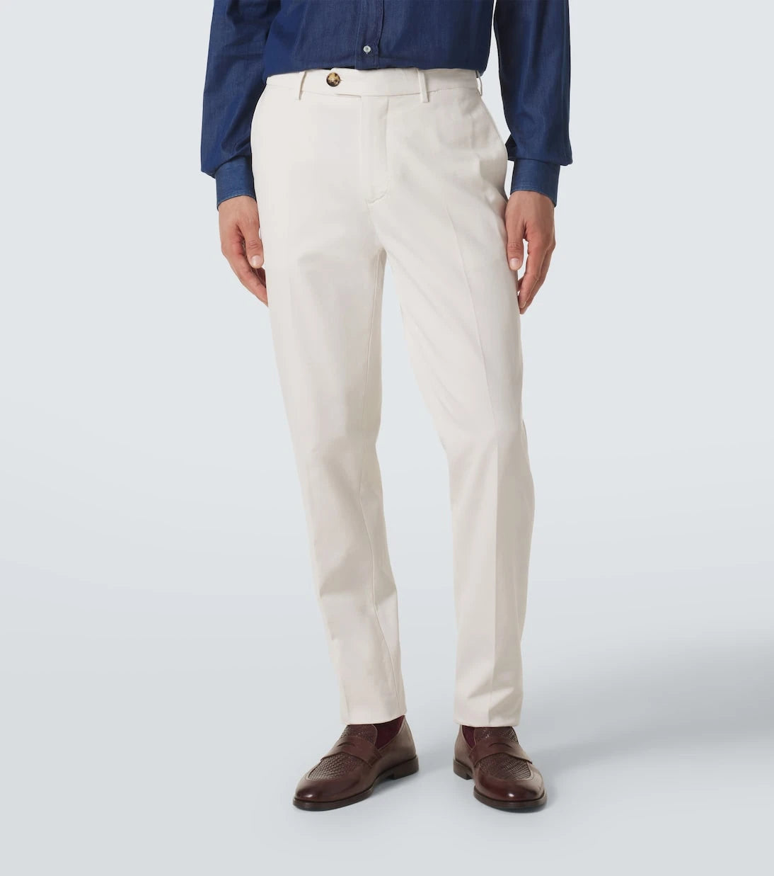 Brunello Cucinelli - Cotton gabardine slim pants