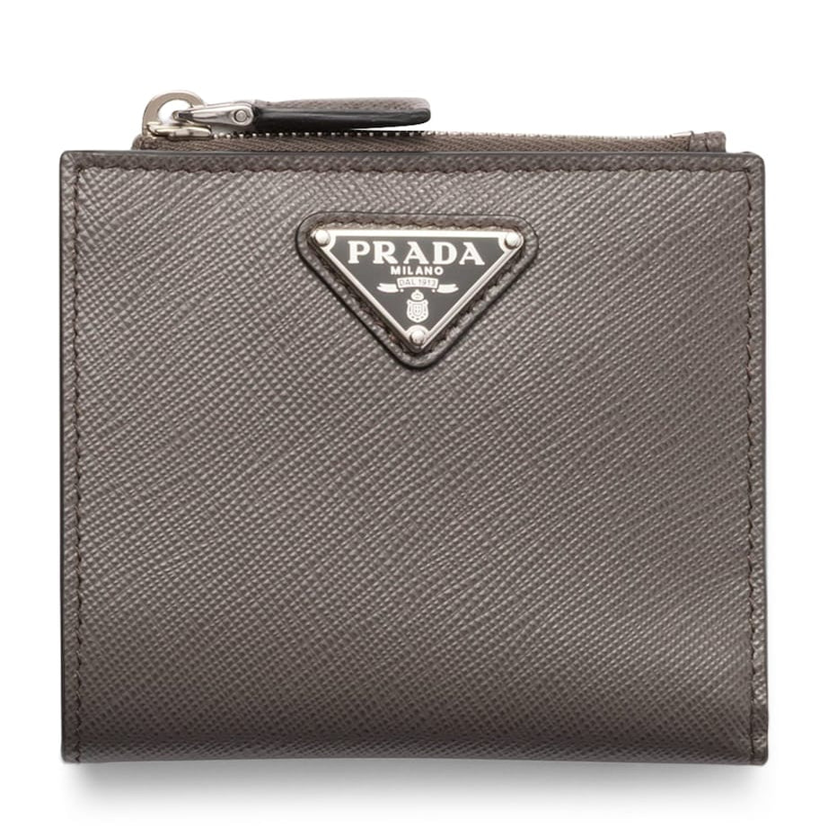 Saffiano Leather Triangle Wallet