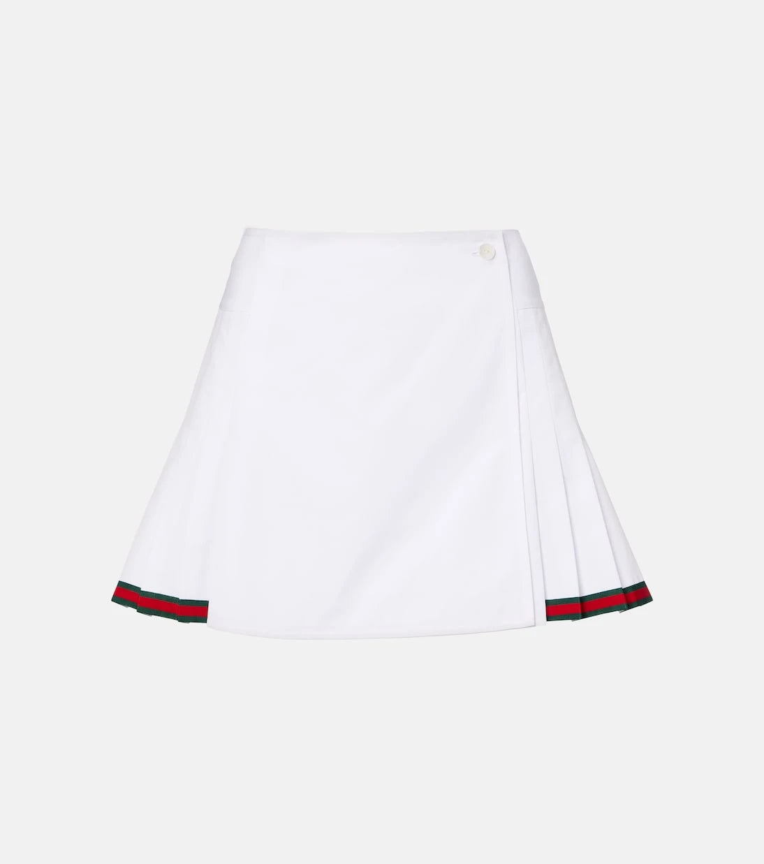 Gucci - Web Stripe cotton poplin miniskirt