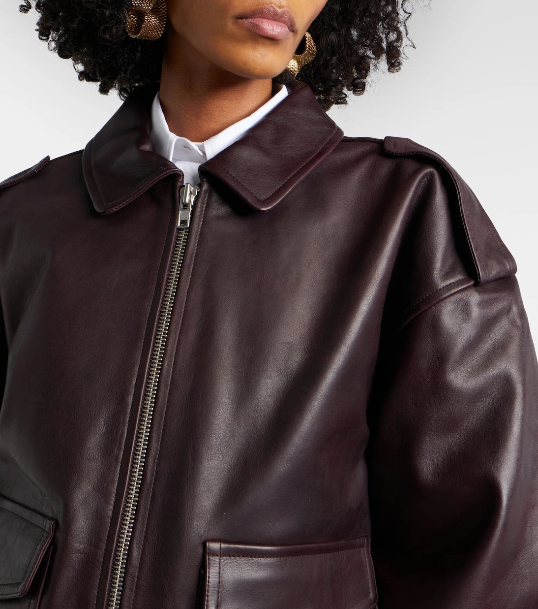 The Frankie Shop - Viper leather jacket