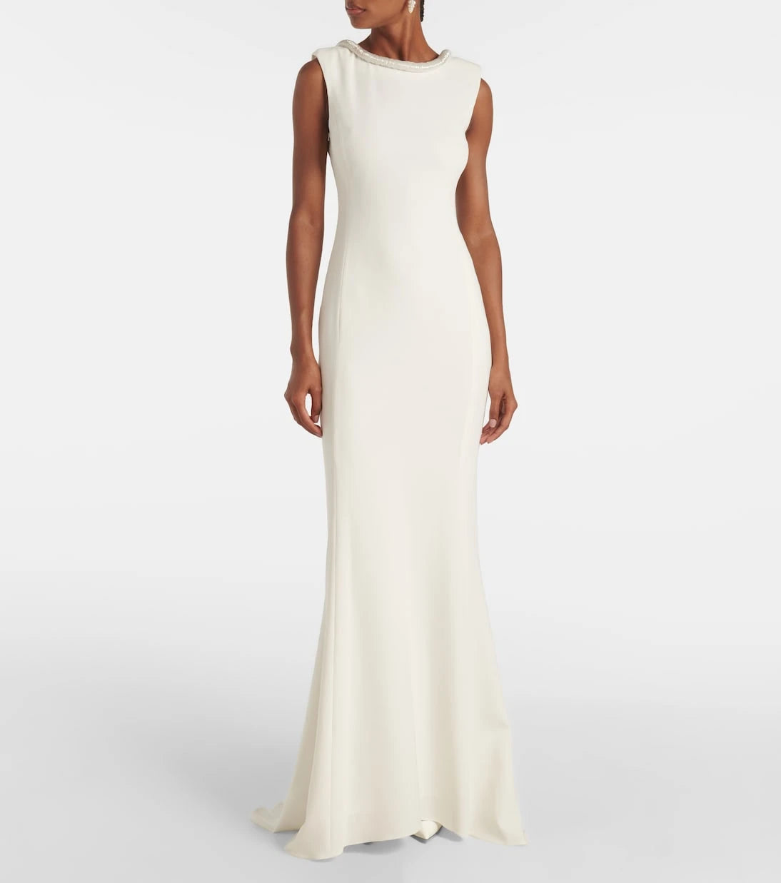Max Mara - Bridal Corsica embellished cady gown