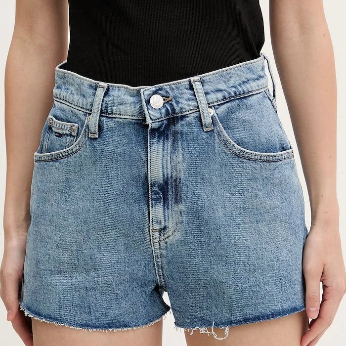 Tommy Jeans къс панталон дамски от деним