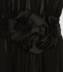 Multi Silk Rose Halterneck Gown
