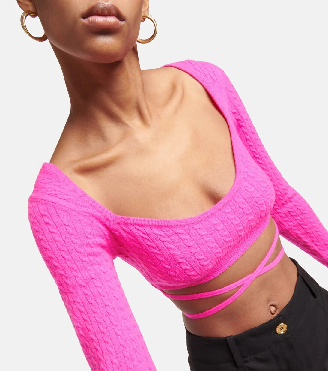 Patou - Cropped wool and cashmere sweater