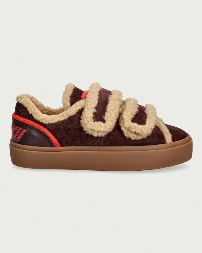 Inuikii Lila Shearling Low Velcro Kadın Süet Sneaker