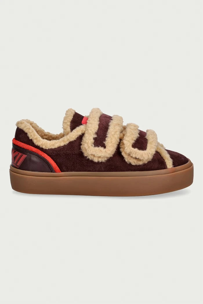 Inuikii Lila Shearling Low Velcro Kadın Süet Sneaker