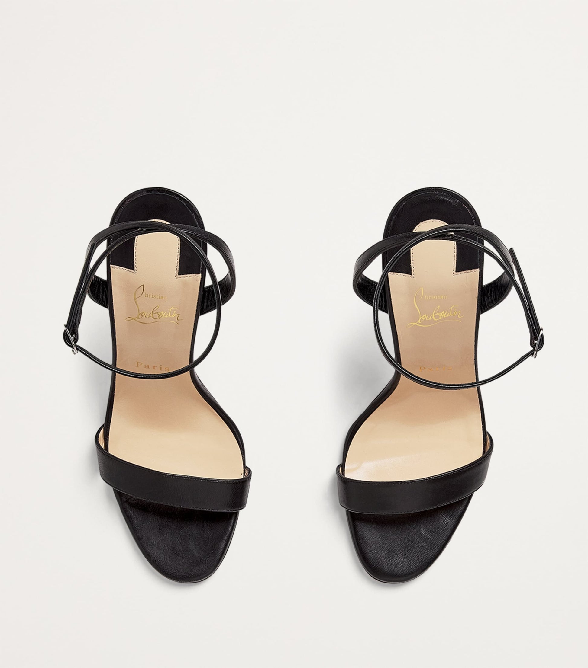 Christian Louboutin Black Loubigirl Nappa Leather Heeled Sandals 100