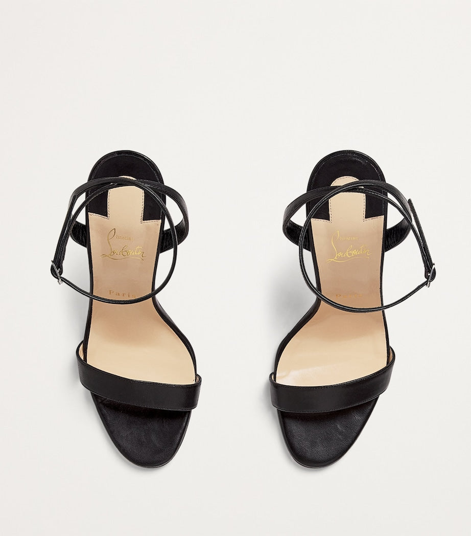 Christian Louboutin Black Loubigirl Nappa Leather Heeled Sandals 100