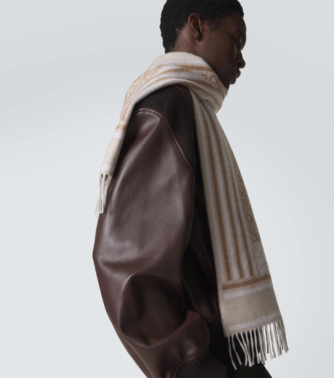 Loewe - Anagram wool and cashmere jacquard scarf