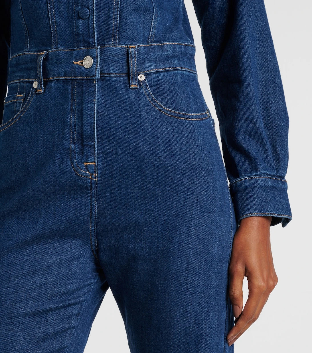 7 For All Mankind - Flared denim jumpsuit