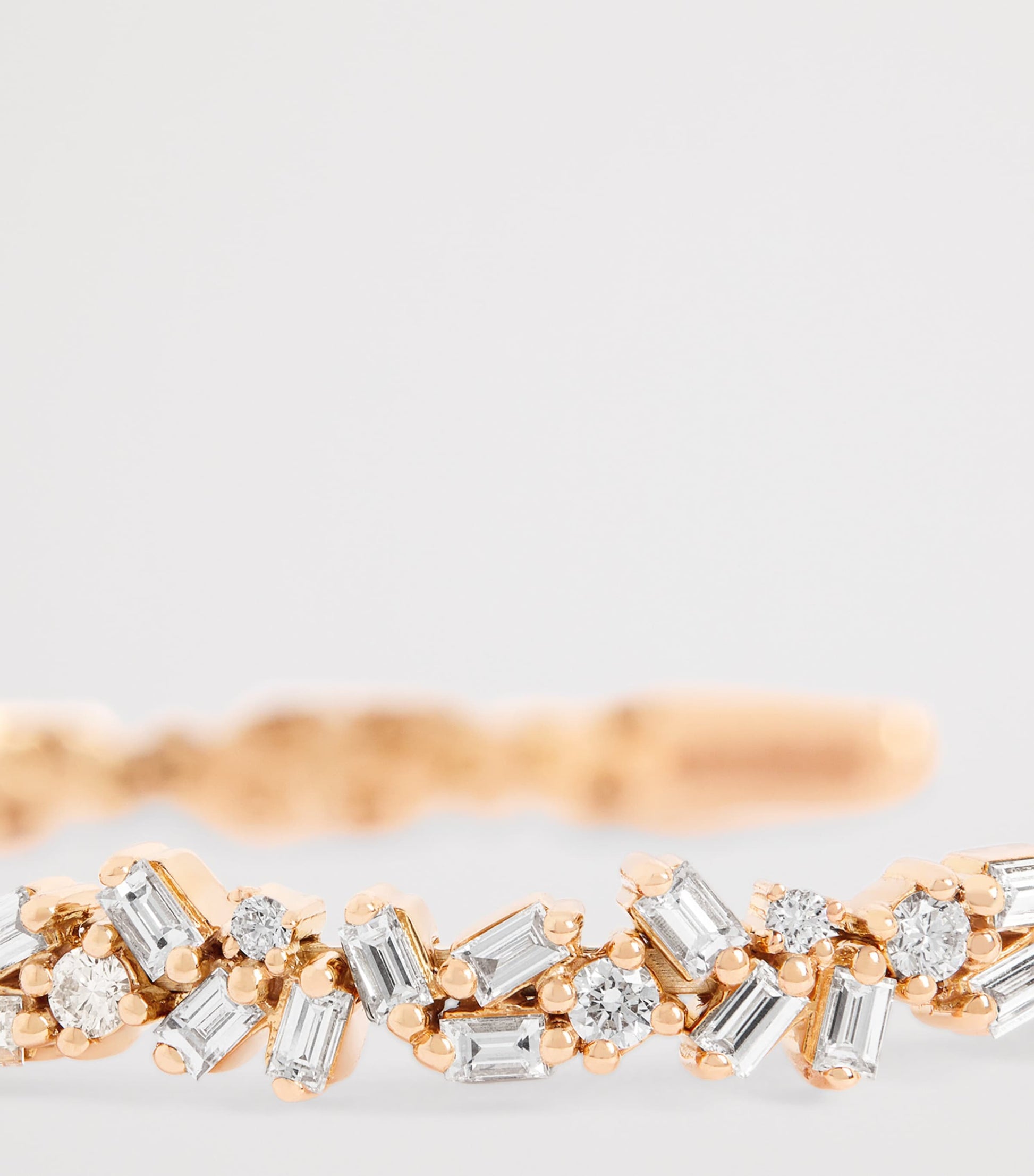 Small Rose Gold and Diamond Classic Fireworks Bangle