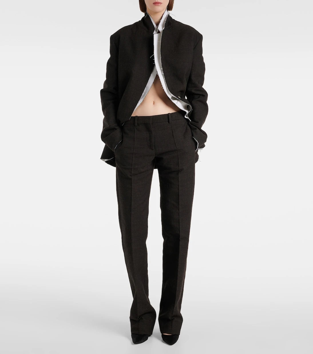 The Row - Selvie cotton-blend straight pants