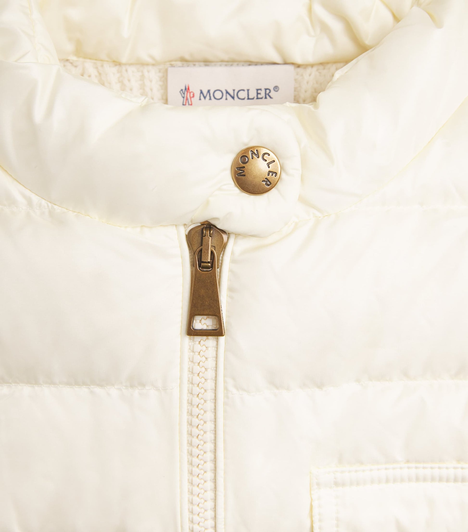 Moncler White Down Padded Cardiagn